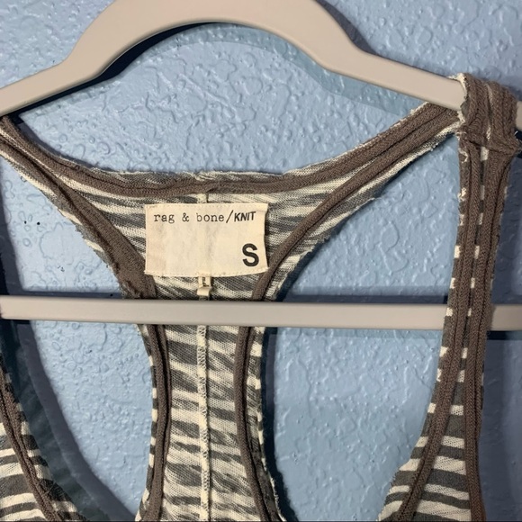 Rag & Bone Knit Striped Racerback Tank Top - Picture 2 of 6
